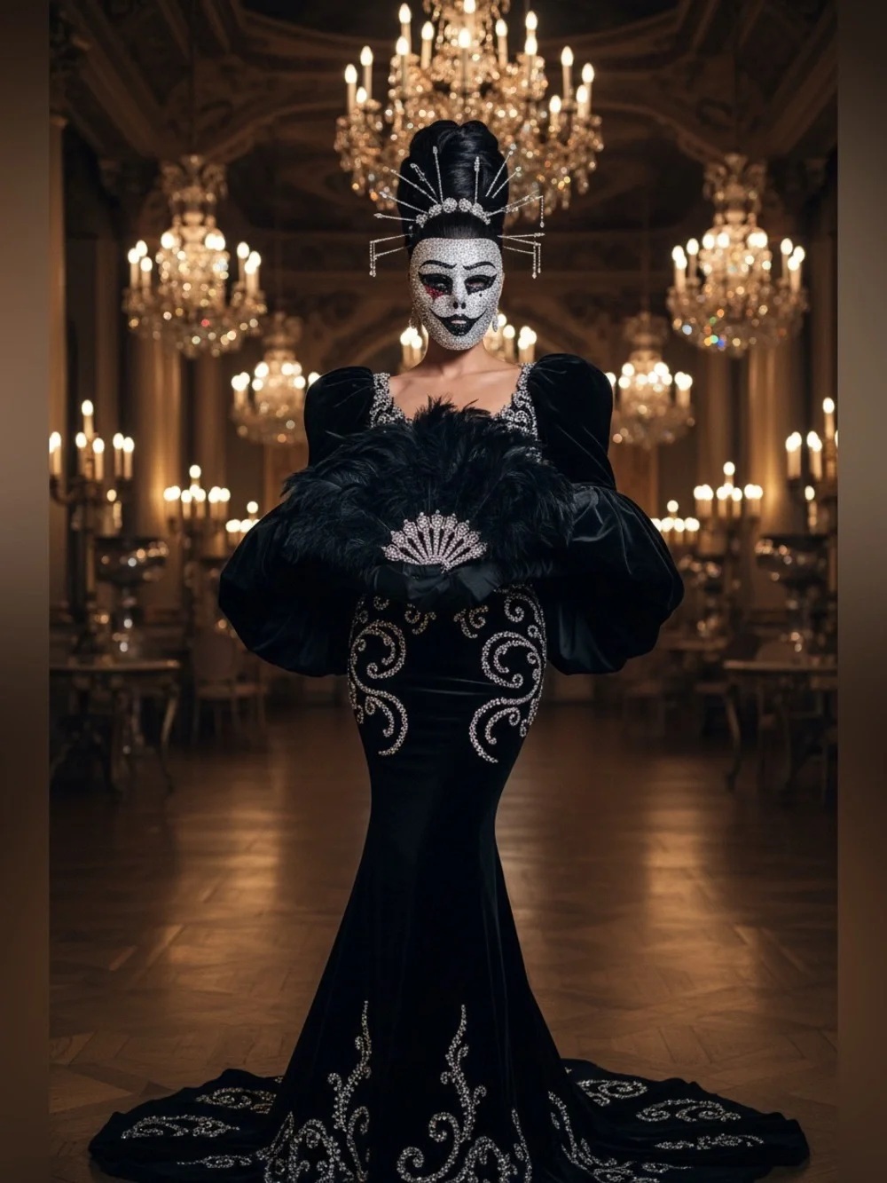 🆕Rhinestone Bedazzled Masquerade Bling Face Mask For Halloween,Mardi Grass &More